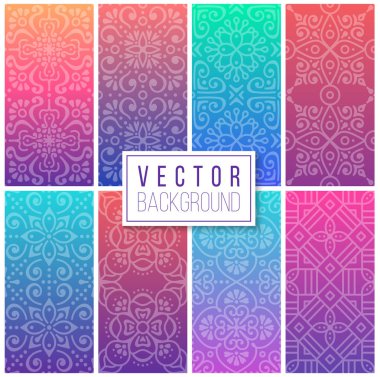 Koleksiyon etnik çiçek seamless modeli mandalalar ile