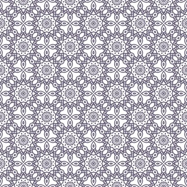 Mandalalar ile etnik çiçek seamless modeli