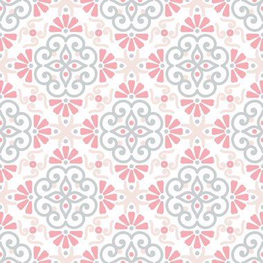 Mandalalar ile etnik çiçek seamless modeli