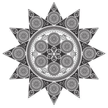 Vektör Hintli Mandala
