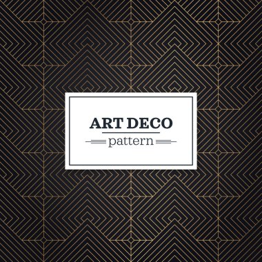 Şık art deco stil süsleme ölçekler