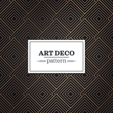 Şık art deco stil süsleme ölçekler