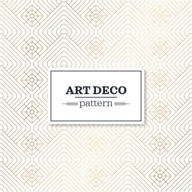 Şık art deco stil süsleme ölçekler