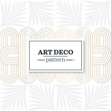 Şık art deco stil süsleme ölçekler