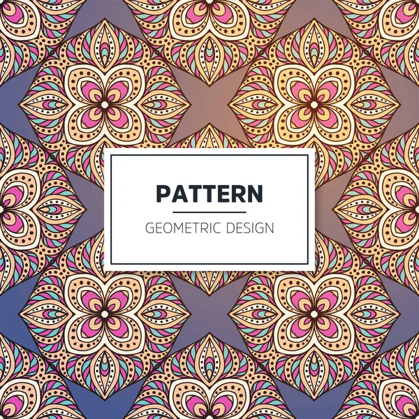 Seamless mandala islamic pattern. Vintage elements — Stock Vector