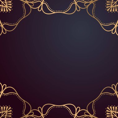 Mandala ile altın arkaplan