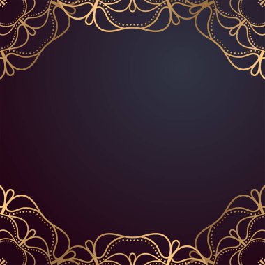 Mandala ile altın arkaplan