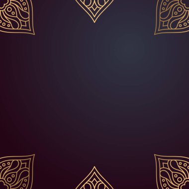 Mandala ile altın arkaplan