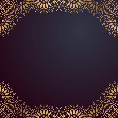 Mandala ile altın arkaplan