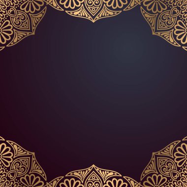 Mandala ile altın arkaplan