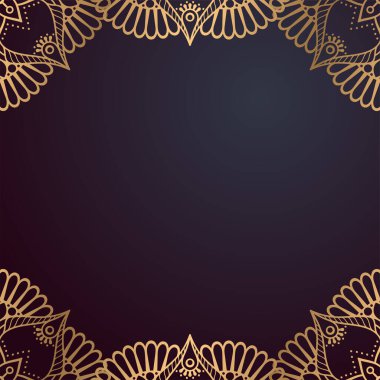 Mandala ile altın arkaplan