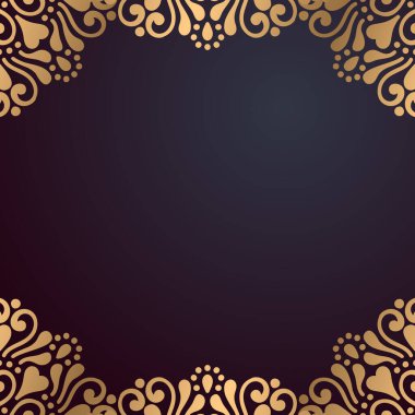 Mandala ile altın arkaplan