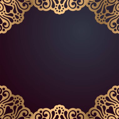 Mandala ile altın arkaplan