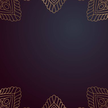 Mandala ile altın arkaplan