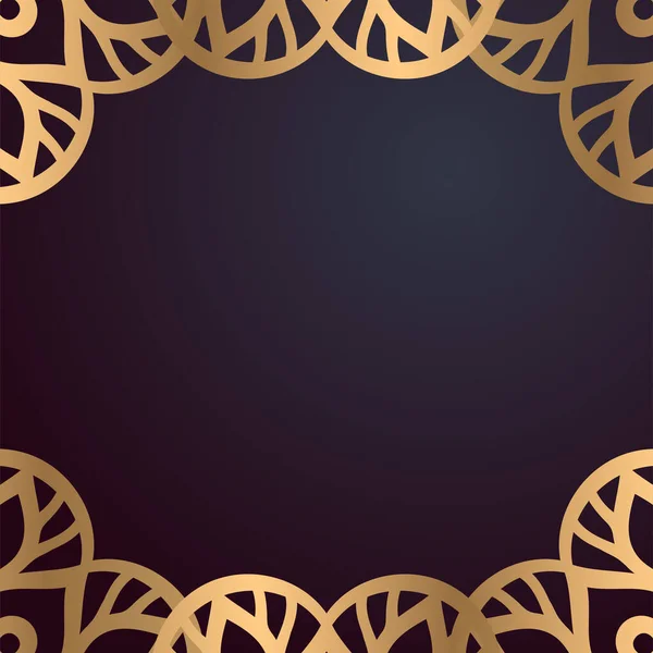 Guld bakgrund med Mandala — Stock vektor