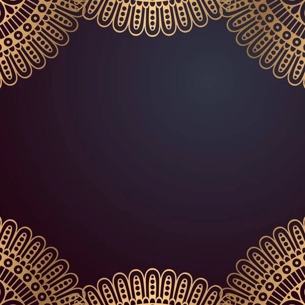 Fond d'or avec mandala — Image vectorielle