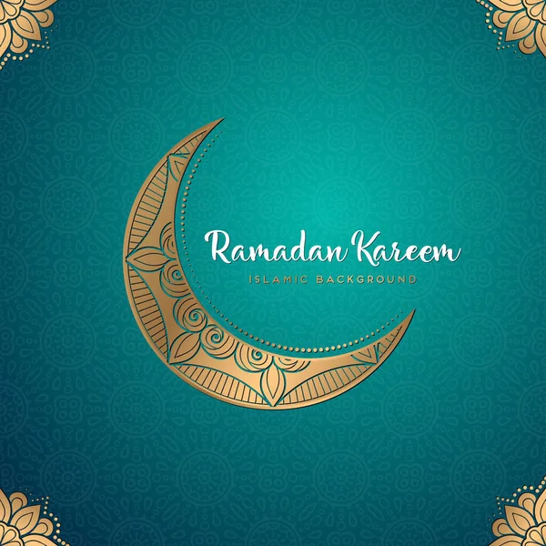 Beau design Ramadan Kareem avec mandala — Image vectorielle