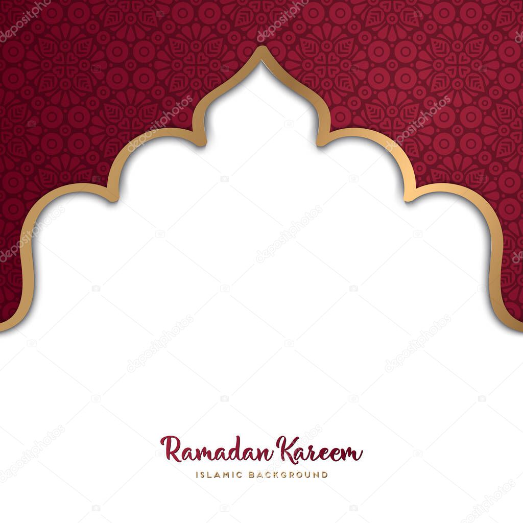 beautiful ramadan kareem design with mandala