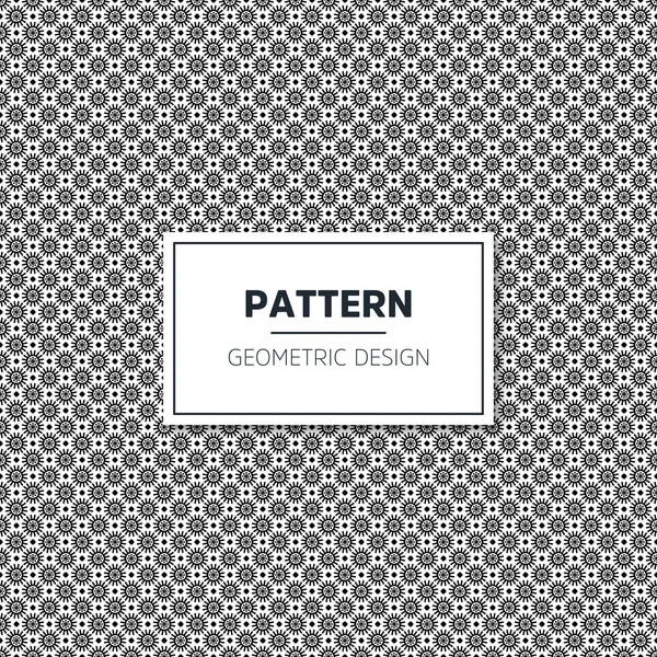 Seamless geometric black and white pattern — Stock Vector