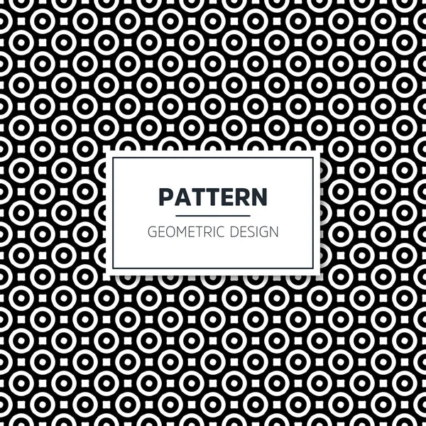 Seamless geometric black and white pattern — Stock Vector