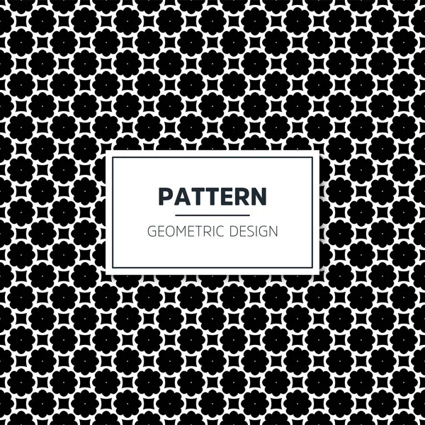 Seamless geometric black and white pattern — Stock Vector