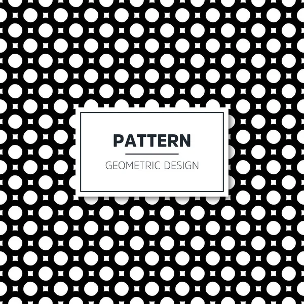 Seamless geometric black and white pattern — Stock Vector