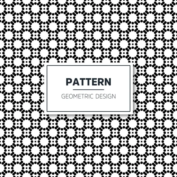 Seamless geometric black and white pattern — Stock Vector