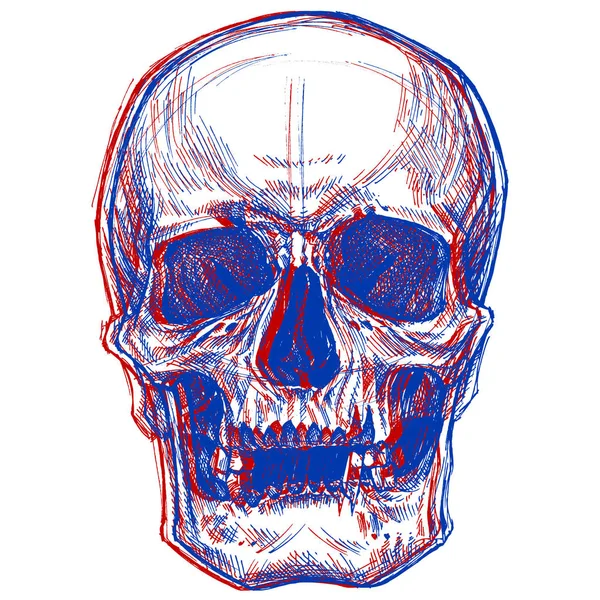 Crâne Illustration 3D — Image vectorielle