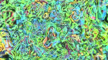 Neon Psychedelic Paint 3d moving layers