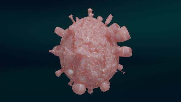 Coronavirus Pathogene Viren Die Infektionen Wirtsorganismus Verursachen Ausbruch Der Viruserkrankung — Stockvideo