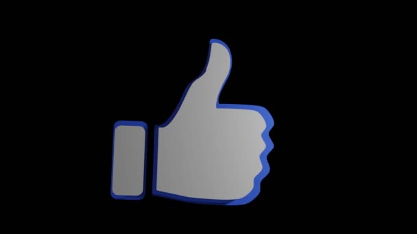 3d like thumbs up animation. — Stock Footage 3d like thumbs up animation. Royalty Free Stock Footage