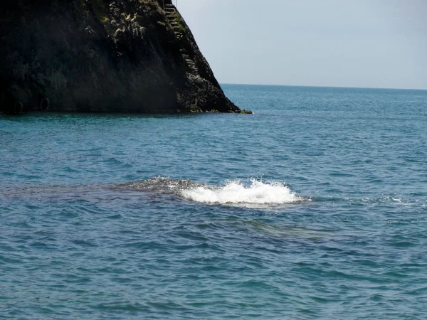 Černé Moře Jižní Pobřeží Krymu Velká Dovolená Skvělé Rybaření Úžasná — Stock fotografie