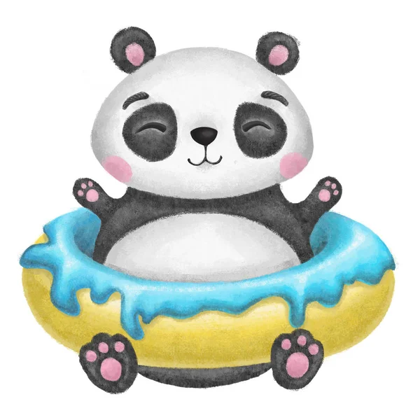 Niedlicher Panda Donut — Stockfoto