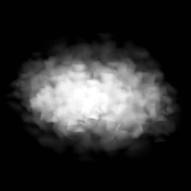 Duman ya da sis çizimi siyah zemin, sis ya da sis üzerinde izole edilmiştir. Eps 10