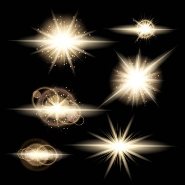 kümesi üzerinde şeffaf arka plan ışığı yanıp söner. vektör çizim