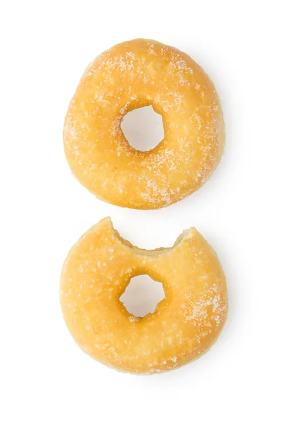Bite mark on homemade donut — Stock Photo, Image