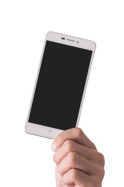 adam elini tutun smartphone