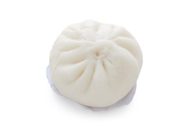 Buğulanmış çörek beyaz izole