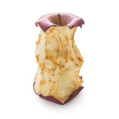 çürük elma çekirdeği üzerinde beyaz