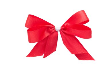 beyaz izole kırmızı yay 