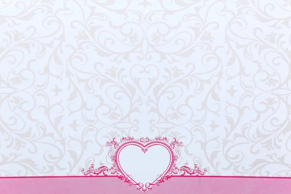 バレンタインのピンクの背景にピンクの心 — ストック写真