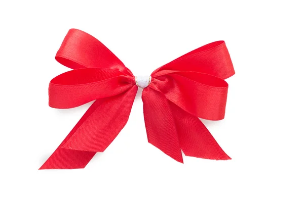 Red bow isolated on white Royalty Free Stock Images