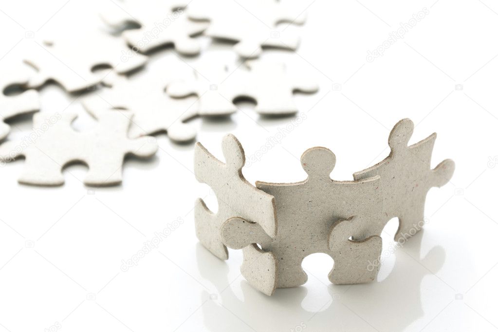 puzzle jigsaw on white background