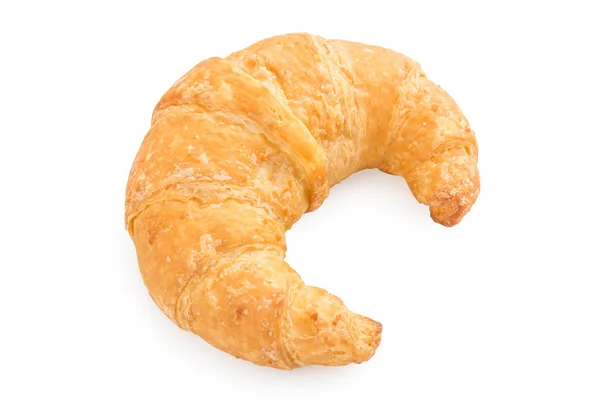 Croissant isolado no fundo branco. — Fotografia de Stock