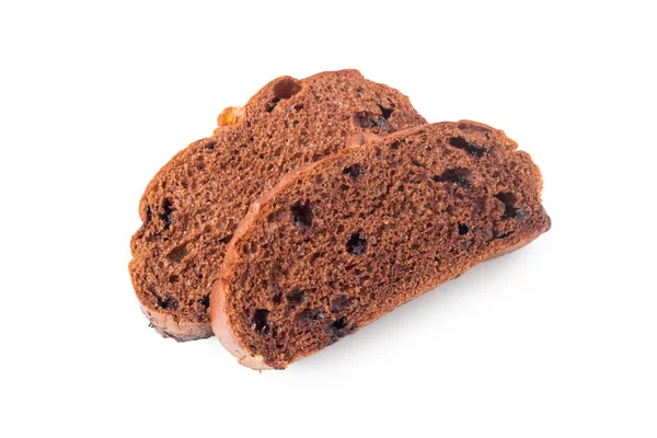 Čokoláda čip bochník chleba na bílém — Stock fotografie