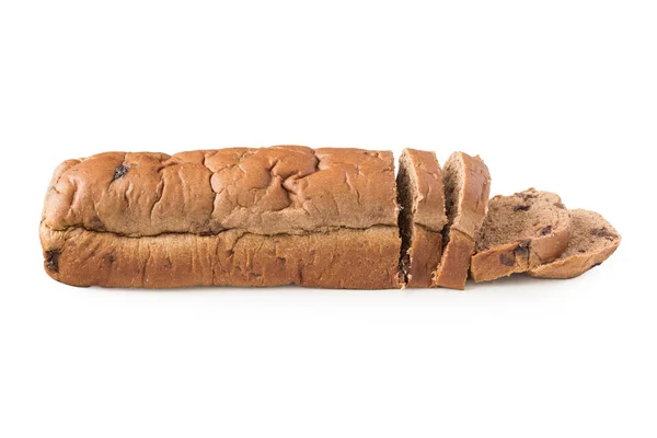 Čokoládové bochník chleba na bílém — Stock fotografie