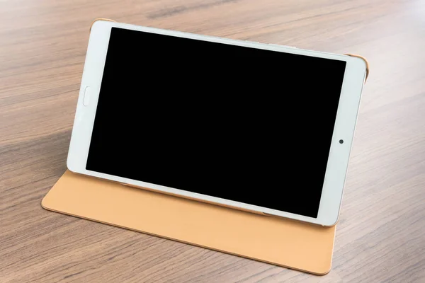 White tablet on desk — Stock Photo, Image