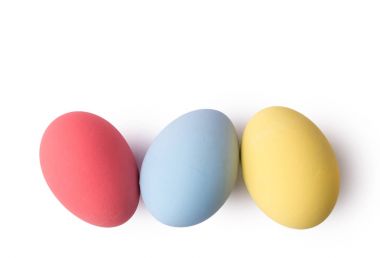 Üstten Görünüm beyaz easter egg