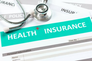 Steteskoplu sağlık sigortası formu.