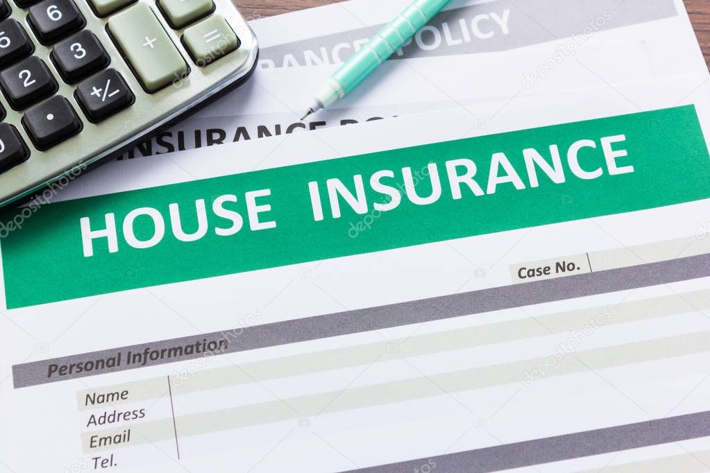house insurance form in top view